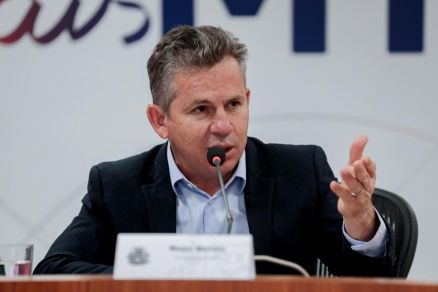 O governador Mauro Mendes: crtica  mobilizao de ativistas internacionais contra a Ferrogro