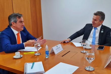 O governador Mauro Mendes e o ministro chefe da Casa Civil Ciro Nogueira: reunio em Braslia