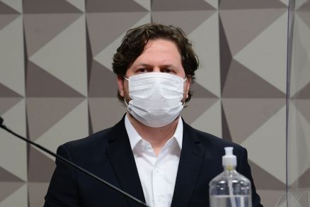 O empres�rio cuiabano, Danilo Trento que dep�e � CPI