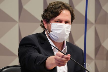 O empres�rio Danilo Trento, que respondeu poucos questionamentos da CPI