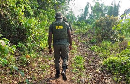 Agentes da Sema estiveram na Estao Ecolgica Rio Madeirinha, em Colniza