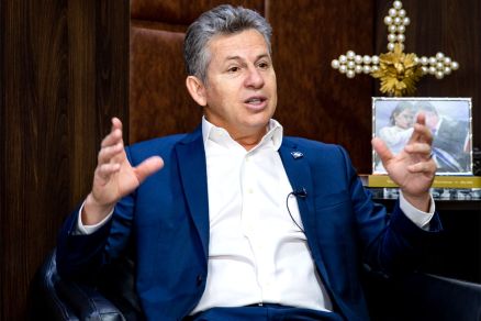 O governador Mauro Mendes, que fez um balano de sua gesto e do cenrio poltico