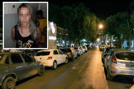 Nildes de Souza (no detalhe) ficou conhecida aps desacatar um policial na Praa Popular
