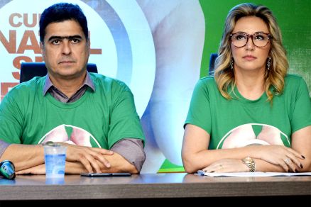O prefeito Emanuel e sua esposa Mrcia Pinheiro, que foram alvos da Operao Capistrum