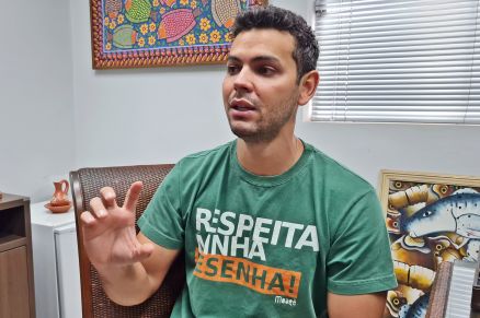 Ator Kleber Borges, que interpreta o personagem 