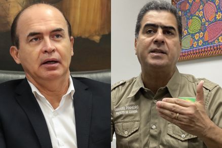 O procurador de Justiça Domingos Sávio e o prefeito Emanuel Pinheiro