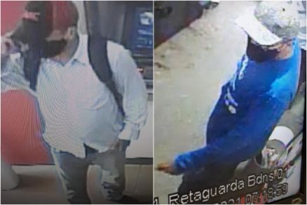 Dupla suspeita de ter cometido o crime; Polcia est no local
