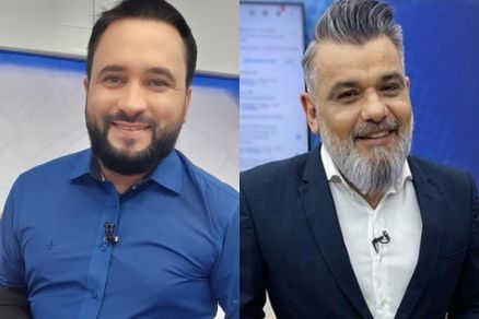 O jornalista Leandro Trindade e o apresentador de TV Everton Pop