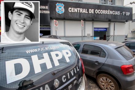 Gabriel Carrijo (detalhe) foi morto a facadas em Praa de Cuiab