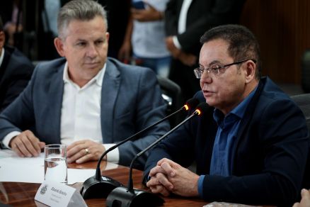 O governador Mauro Mendes e o presidente da AL, Eduardo Botelho