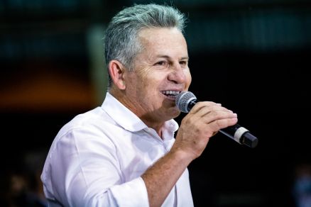 O governador Mauro Mendes: 