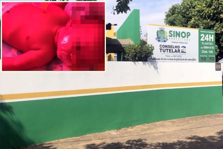 Um vdeo da criana com a boca presa foi levado para o Conselho Tutelar