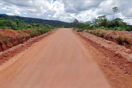 Trecho da BR-174 em Mato Grosso no  pavimentado