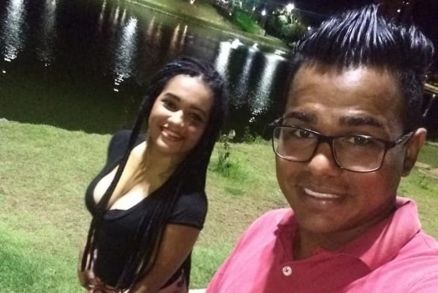 Aline Gomes e Raony Silva na poca em que eram casados