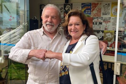 O ex-presidente Lula e a ex-reitora da UFMT Maria Lcia