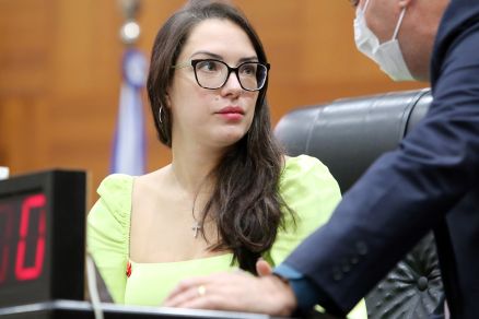 A deputada Janaina Riva, que  vice-presidente do MDB