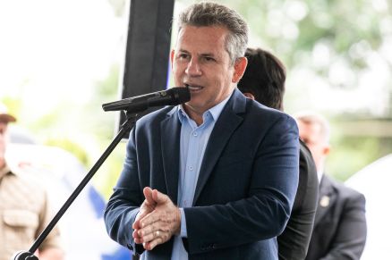 O governador Mauro Mendes: 