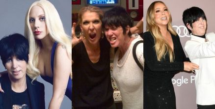A compositora Diane Warren ao lado de artistas com quem ela trabalhou