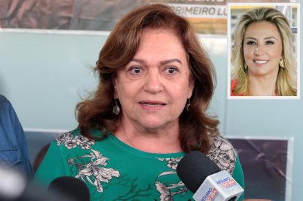A ex-reitora da UFMT, Maria Lucia, e Marcia Pinheiro (detalhe) pr-candidatas a Governo e Senado, respectivamente