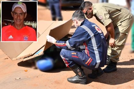 Rogrio Franco dos Anjos (no detalhe) teve a morte constatada pelo Samu