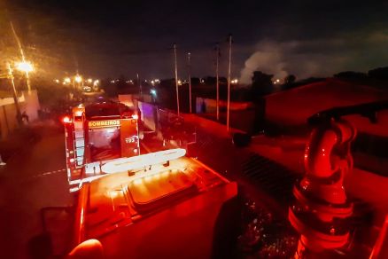 O Corpo de Bombeiros foi acionado e atendeu ocorrncia