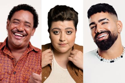 Os cantores compadre Washington, Ana Vilela e Dilsinho, que estaro em Cuiab e Chapada neste final de semana