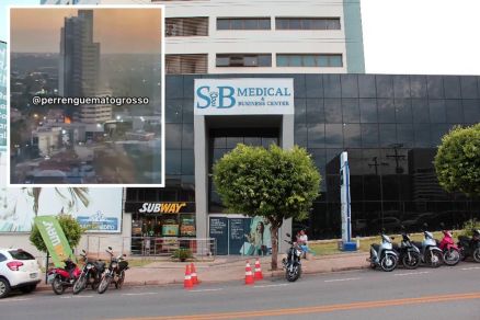 Pane em ar-condicionado causa inc�ndio em edif�cio de Cuiab�