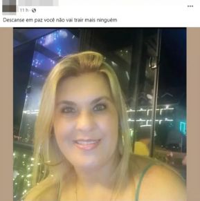 Postagem feita pelo ex-marido