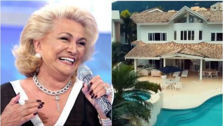 Fachada da mans�o de Hebe Camargo no litoral de S�o Paulo