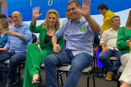 O prefeito Emanuel Pinheiro e a primeira-dama Mrcia: derrota