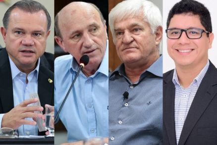 Os candidatos: Wellington Fagundes, Neri Geller, Antnio Galvan e Azuaga
