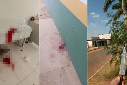 Os vdeos feitos aps o ataque em unidade de sade de Primavera do Leste