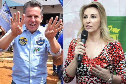 Os candidatos Mauro Mendes e Marcia Pinheiro: diferena de 40 pontos