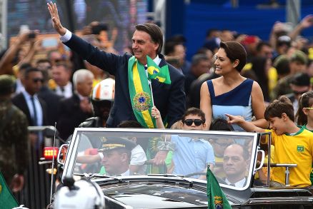 O presidente Jair Bolsonaro e a primeira-dama Michele