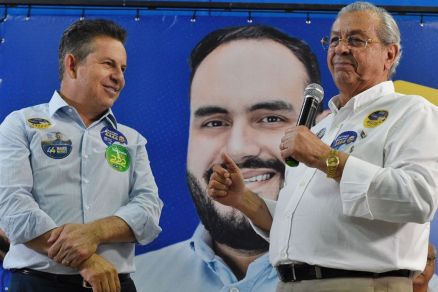 O governador Mauro Mendes e o senador Jayme Campos