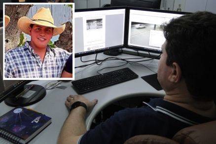 Perito da Politec abalizando trajeto percorrido por motorista que matou Frederico Correa da Costa (detalhe)