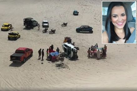 Danbia estava acompanhada por outros dois casais de amigos