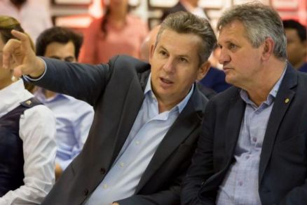 O governador Mauro Mendes e o deputado estadual Dilmar Dal'Bosco