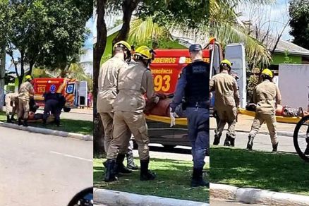 O Corpo de Bombeiros socorreu as vtimas com vida, mas eles no resistiram 