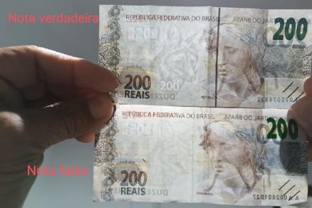 Os golpistas foram encontrados com diversas notas de R$200 falsificadas 