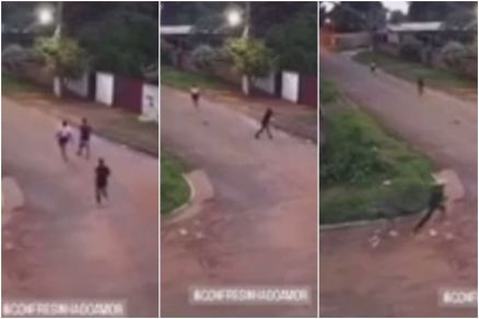 Vtima  perseguida e morto a tiros; outros dois ficaram feridos 