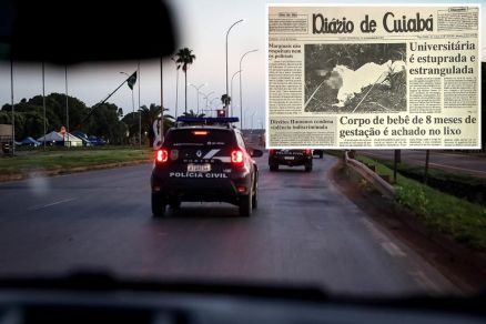 Primeira matria sobre o caso ocupou lugar de destaque nas pginas no jornal Dirio de Cuiab 