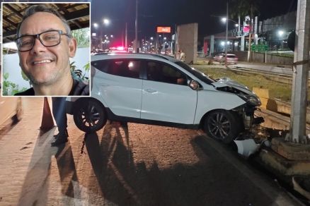 Robson Fraga (detalhe) estava com a filha no Hyundai ix35