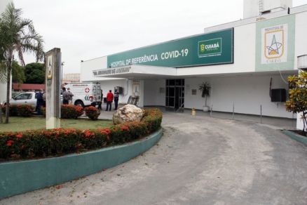 Fachada do Hospital Referncia  Covid-19, bairro Bandeirantes