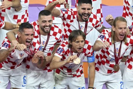 Crocia, vencedora da disputa de terceiro lugar da Copa do Mundo sobre Marrocos