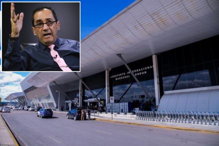 O senador da Repblica, Jorge Kajuru (detalhe), que teve um assessor preso no Aeroporto Marechal Rondon