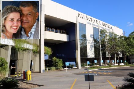 Carla Fernanda e Edson Vicente (no detalhe); TJ manteve priso da mulher