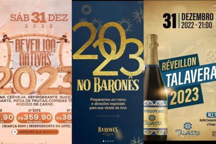 Posts de restaurantes que esto preparando Rveillon para a virada do ano
