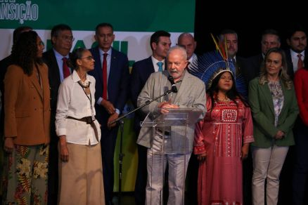 Lula anuncia os ltimos nomes de ministros para seu governo, no CCBB, em Braslia 