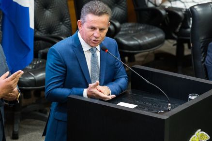 O governador Mauro Mendes 